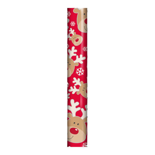 Picture of CHRISTMAS REINDEER GIFT WRAPPING ROLL 70CM X 4 METRES